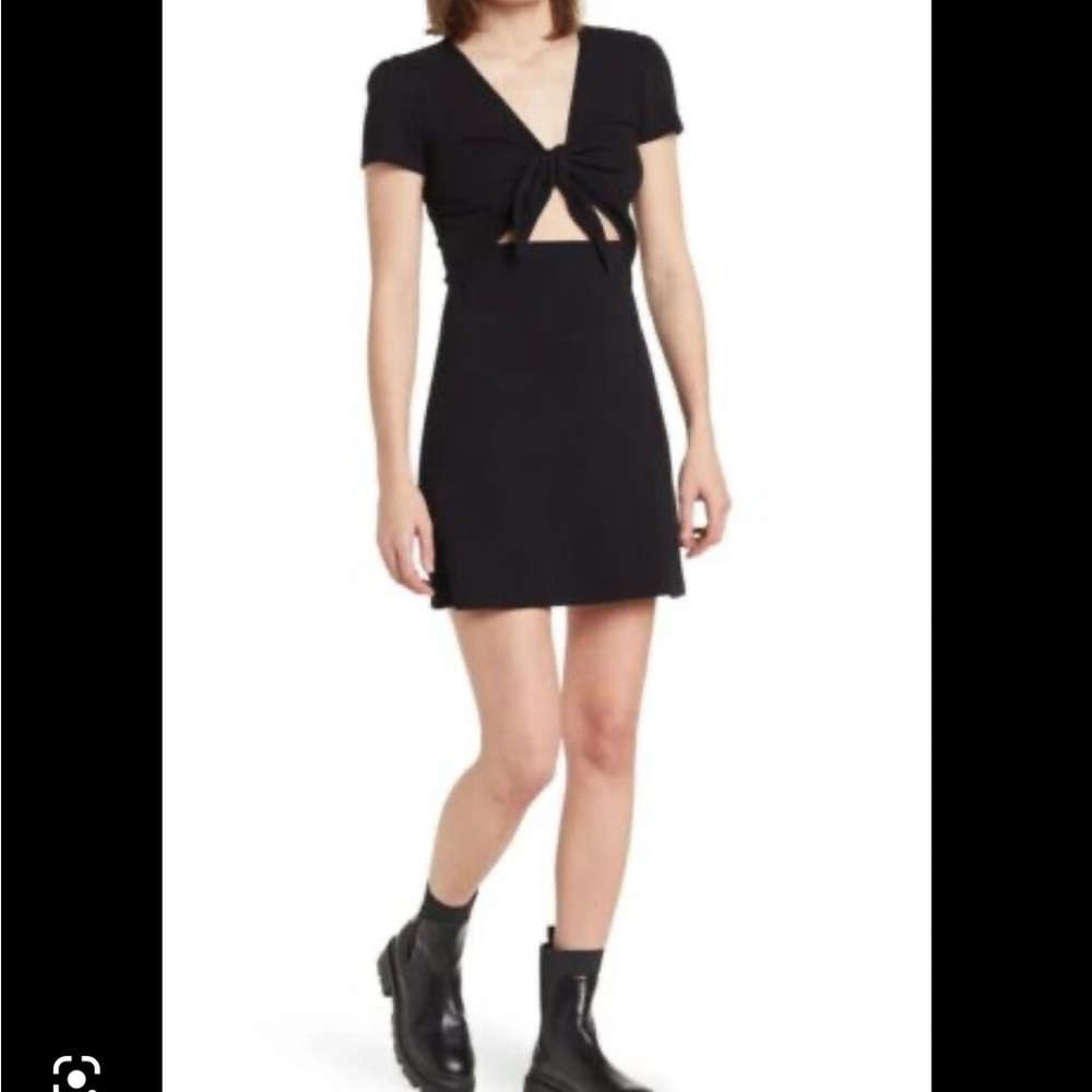 Black tie knot dress